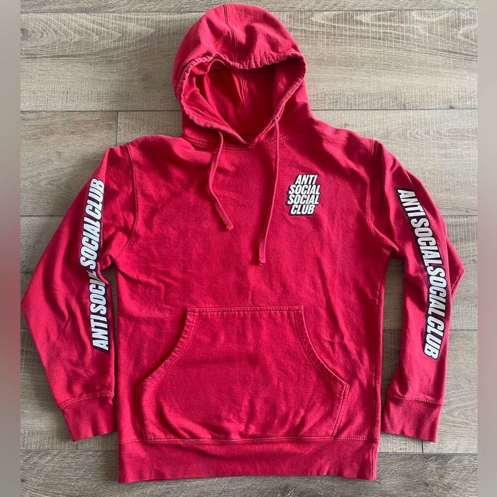 Anti Social Social Club hoodie - red - MEDIUM